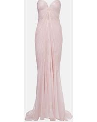 Maria Lucia Hohan - Meilien Pleated Silk-Blend Chiffon Gown - Lyst