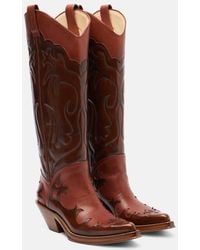 Gabriela Hearst - Capitana Leather Cowboy Boots - Lyst