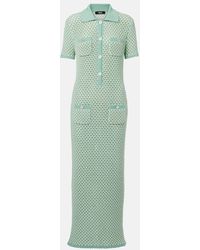 Versace - Vestido Largo De Croche En Mezcla De Algodon - Lyst