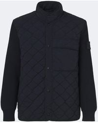 Stone Island - Ghost Ribbed-Knit Quilted Jacket - Lyst