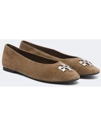 Tory Burch - Charlie Suede Ballet Flats - Lyst