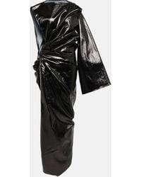 Rick Owens - Robe longue asymetrique en coton melange - Lyst