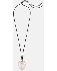 Jennifer Fisher - 14Kt-Plated And Leather Necklace With Quartz - Lyst