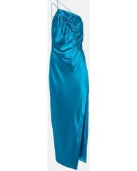 The Sei - One-Shoulder Silk Satin Midi Dress - Lyst