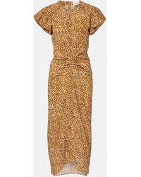 Isabel Marant - Terena Printed Silk-Blend Midi Dress - Lyst