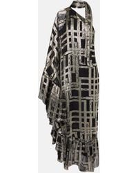 ‎Taller Marmo - Betsy Printed Asymmetric Silk-Blend Maxi Dress - Lyst