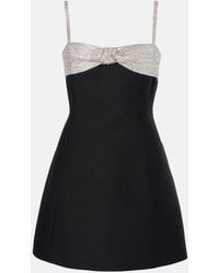 Valentino - Crepe Couture Sequined Minidress - Lyst