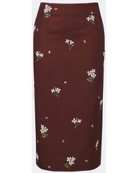 ShuShu/Tong - Embellished Cotton Pencil Skirt - Lyst