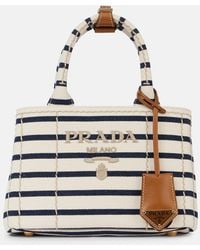 Prada - Jardiniere Mini Canvas Tote Bag - Lyst