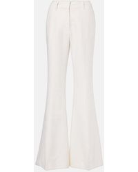 Gabriela Hearst - Rhein High-Rise Linen And Wool-Blend Flared Pants - Lyst