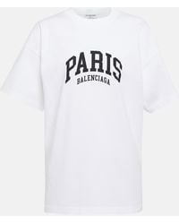 Balenciaga - T-shirt Paris con logo - Lyst