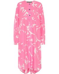 Marni Midikleid aus Baumwolle - Pink