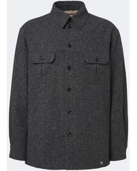 Valentino - Vlogo Wool And Silk-Blend Overshirt - Lyst