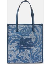 Etro - Shopper Love Trotter Medium Aus Denim - Lyst