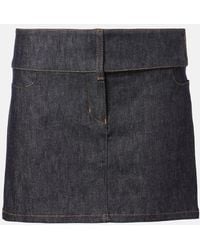 Courreges - Belted Denim Miniskirt - Lyst