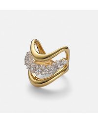 YEPREM - Golden Strada 18Kt Ring With Diamonds - Lyst