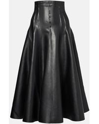 Norma Kamali - Grace Faux Leather Midi Pencil Skirt - Lyst