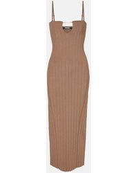 Jacquemus - Midikleid Sierra Aus Rippstrick - Lyst