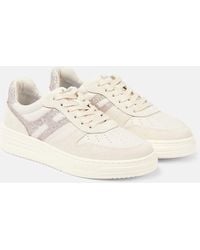 Hogan - Sneakers H630 Mit Veloursleder Und Glitter - Lyst