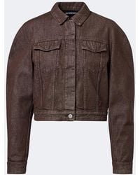 Jacquemus - Ovalo Cropped Denim Jacket - Lyst