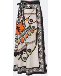 La DoubleJ - Sarong Printed Cotton Muslin Wrap Skirt - Lyst