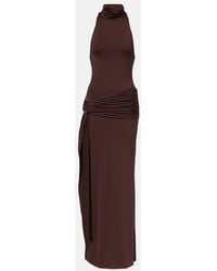 De La Vali - Aidana Draped Jersey Maxi Dress - Lyst
