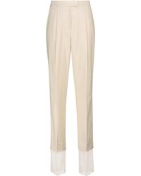 Low Classic Low Rise Banding Pants in White | Lyst