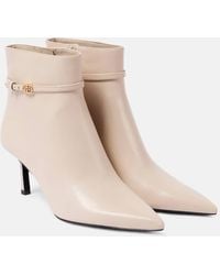 Tory Burch - Double T Buckle 65 Leather Ankle Boots - Lyst