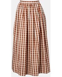 Faithfull the Brand - Ida Gingham Linen Midi Skirt - Lyst