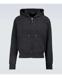 Tom Ford Zipped Hooded Sweatshirt - Black