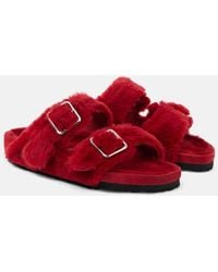 Birkenstock - Arizona Shearling Sandals - Lyst