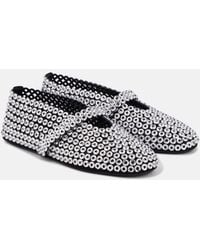 Alaïa - Ballerines En Daim A Ornements - Lyst