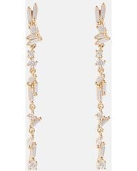 Suzanne Kalan - Iva 18Kt Drop Earrings With Diamonds - Lyst