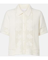 Velvet - Rosemond Open-Knit Cotton And Cashmere Top - Lyst