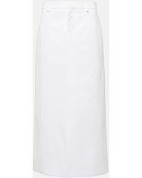 Valentino - Compact Popeline Skirt - Lyst