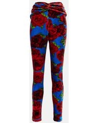 Magda Butrym - Floral Velvet Leggings - Lyst