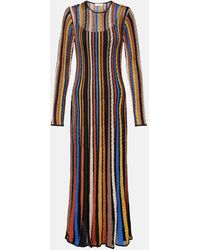 Ulla Johnson - Vestido Largo Albie De Lame A Rayas - Lyst