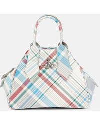 Vivienne Westwood - Yasmine Small Checked Leather Tote Bag - Lyst