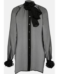 Dolce & Gabbana - Rose Chiffon Shirt - Lyst