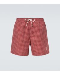 Brunello Cucinelli - Printed Swim Trunks - Lyst