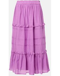 Isabel Marant - Falda Larga Diya De Mezcla De Algodon - Lyst