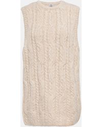Totême - Cable-knit Alpaca-blend Sweater Vest - Lyst