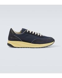 Common Projects - Track Classic Suede-Trimmed Sneakers - Lyst