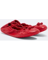Bottega Veneta - Fantasmina Leather Ballet Flats - Lyst