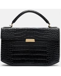 TOTEME - Box Small Croc-Effect Leather Top-Handle Bag - Lyst