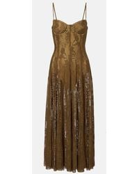 Norma Kamali - Midikleid Aus Spitze - Lyst