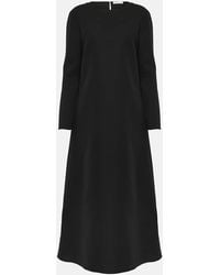 The Row - Lucinda Silk And Wool Maxi Dress - Lyst