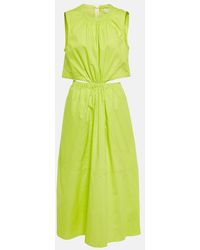 Proenza Schouler - Cutout Cotton Midi Dress - Lyst
