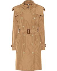 Burberry Kensington Hooded Trench Coat - Natural