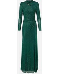 Self-Portrait - Embellished Gathered Gown - Lyst